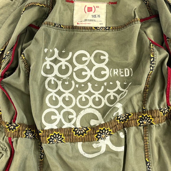 Gap (Red) Faded Olive Field Jacket Style w/Full Snap Closure - Picture 10 of 11